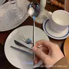 Cuchillería de Acero Inoxidable Cuchillo Tenedor Cuchara Vajilla Portuguesa Occidental Hotel Cuchillo para Bistec Cuchara de Postre Vajilla al por Mayor Palillos Dorados