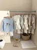 Conjunto de Ropa de Casa Sin Costuras DeRong Otoño e Invierno para Niños [10A Antibacteriano] Conjunto de Dos Piezas de Top y Pantalones de Otoño para Niños y Niñas