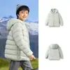 Balabala Roupas Infantis Jaqueta Leve de Penas para Meninos Outono e Inverno Jaqueta com Capuz para Meninas Jaqueta Familiar Impermeável e à Prova de Óleo