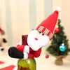 Decoraciones navideñas Papá Noel muñeco de nieve juego de vino tinto juego de botella de champán decoración de bar restaurante