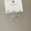 Set de Aretes Dulces con Lazo de Amor de Lujo Ligero para Mujer, Pendientes de Moda Elegantes de Nicho de Gama Alta, Pendientes