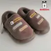 Pantufas de Algodão Babudou, Pantufas de Casa com Calcanhar para Meninos, Meninas e Adultos, Pantufas de Algodão Quentes de Inverno com Sola de EVA