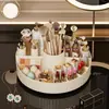 Caja Giratoria de Almacenamiento para Cosméticos de Escritorio para Uso en Casa, Porta Lápiz Labial, Sombras de Ojos, Brochas de Maquillaje, Organizador Compartimentado