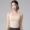 Top Deportivo Chaleco de Deporte para Fitness Running con Tirante Ancho al Cuello, Copa Integrada, Corte Ajustado, Malla, Espalda de Belleza para Yoga para Mujeres