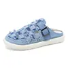 Calçados Masculinos de Verão Respiráveis de Tamanho Grande para Cruzamento de Fronteiras, Meia-Bota Heelless Meio Copo, Sandálias Slip-On Leves tipo Beanie para Homens 47