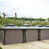 Lujo dorado doble techo malla patio exterior pabellón de cuatro esquinas aleación de aluminio caja de centinela europea carpa fabricantes