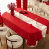 Mantel de Año Nuevo, No Lavable, Impermeable, Resistente al Aceite, Ambiente Festivo, Mantel Rojo, Nuevo Modelo 2026, Tela Cubierta Decorativa de Año Nuevo