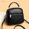 Bolsa feminina de couro de comércio exterior 2024 nova bolsa de couro macio simples moda primeira camada bolsa de ombro de couro mensageiro atacado