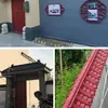 Material Novo Lado Duplo Telhas de Topo de Parede Tampas de Azulejo de Parede Estilo Chinês Telhas de Resina Eaves Integrados de Plástico Azulejos Azuis de Construção Antiga