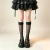 Calcetines Lolita de Encaje Blanco para Mujer, Estilo Media Pantorrilla, Calcetines Largos de Encaje JK, Medias Estilo Japonés, Al Por Mayor en Stock