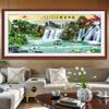 Pintura decorativa para sala de estar pintura de paisaje pintura de paisaje adhesivo de pared mural autoadhesivo pintura de pared de fondo de sofá pintura feng shui agua que fluye pintura para hacer dinero
