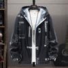 2025 Primavera e Verão Novo Roupas de Proteção Solar Casaco Casual Masculino com Capuz Letra W Roupas de Proteção Solar Finas de Verão Masculinas Modernas