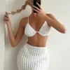Biquíni Europeu e Americano Transfronteiriço Maiô de Cor Pura Maiô Dividido Maiô Sexy de Três Peças Sem Cintura Maiô Pura Luxúria Fabricante Atacado