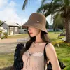 Novo Chapéu de Pescador Xadrez 2026 para Mulheres, Estilo Japonês Outono e Inverno, Chapéu Bucket Ins com Aba Pequena, Estilo Britânico Versátil, Chapéu Dobrável Tendência