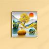 Pintura Decorativa de Parede de Entrada, Pintura Suspensa Moderna de Fantasia de Luxo Leve para Corredor/Passagem, Versão Vertical da Pintura de Parede na Entrada