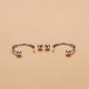 S925 Sterling Silver U Brinco elegante simples parafuso botão brincos brincos pequenos orelha furos brincos brincos para as mulheres