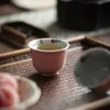 Taza de Té Rosa Pintada a Mano de Hada Fénix de la Dinastía Tang y Song, Taza Pequeña Individual para Beber Té, Lindo Juego de Té para Niñas, Taza de Té Pequeña, Adorable Estilo Tang y Song