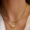 Europa y Estados Unidos cadena para la clavícula de perlas artificiales transfronteriza creativa colgante collar retro multicapa apilado