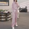 Conjunto Deportivo Casual Estilo Europeo para Mujer, Nuevo Modelo Otoño e Invierno 2026, Elegante y Rejuvenecedor, Conjunto de Dos Piezas con Sudadera Adelgazante y Pantalones de Pierna Ancha