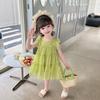 Vestido de Chifón a Cuadros Tipo Pastel para Niñas 2026 Verano Nuevo Elegante Moderno Ropa Infantil Vestido Dulce para Bebés