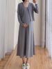 Conjunto de Vestido de Maternidad Jingqi 2025 Nuevo Estilo durante el Embarazo Primavera y Otoño Estilo Pequeño Aroma Vestido Chaleco Dos Piezas Ropa de Otoño