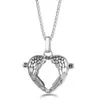 Pendente Vazado Flor Gota Mexicana Aromaterapia Corrente de Aço Titânio Diamante Difusor de Óleo Essencial Colar para Mulheres