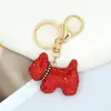 Llavero de cadena de cuero de cuerda de arcilla para cachorro de animal con pedrería serie doce zodiaco colgante de llavero Regalo de Navidad