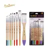 Conjunto de Pincéis de Nylon Transfronteiriço Combinação Pintura Artística Caneta Aquarela Pincel para Tinta Acrílica Pincel Leque para Pintura a Óleo