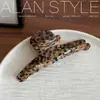 Novo Presilha de Cabelo Única Estampa de Leopardo Nuvem do Alan, Acessório de Cabelo Grande Estilo Coreano para Penteado Alto na Parte de Trás da Cabeça