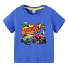 Ropa infantil transfronteriza nueva 2023 estilo coreano camiseta de verano de manga corta para niños y niñas camiseta de algodón de manga media para bebé