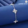 Pulsera Nueva y de Moda de Cuatro Hojas con Microincrustaciones de Lujo para Mujer, Moda Coreana y Japonesa, Popular entre Influencers, Joyería de Alta Gama