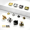 Em Estoque Studs Quadrados Côncavos 3D 5-15mm DIY Artesanato em Couro Decoração para Sapatos Bolsas Rebites Quadrados Piramidais