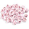 Plástico Acrílico Contas com Furo Grande Vôlei Baseball Contas Redondas Pulseira DIY Contas Acessórios Atacado Miçangas Artesanais DIY
