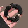 Diadema de Pelo con Pedrería de Moda Banda de Goma Negra de Alta Elasticidad para Mujeres Adultas Cuerda para el Cabello de Gama Alta Diadema Elegante Anillo para el Cabello Accesorio para el Cabello
