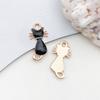 1 óleo de gota preta DIY liga joias acessórios K ouro gota liga pendente chaveiro carro pendurado pingente