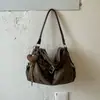 Bolso de hombro de gamuza de gran capacidad para mujer, nuevo bolso cruzado de otoño 2026 para el trabajo, bolso tote casual moderno