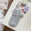 Calcetines de lazo para mujer, calcetines finos de algodón de verano, calcetines cortos, lindos calcetines de tubo de malla blanca estilo ballet japonés, calcetines de verano