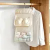 Bolsa de almacenamiento colgante para ropa interior, organizador de armario para colgar en la pared para calcetines y ropa interior, esencial para la mesita de noche del dormitorio