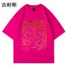 Camiseta americana de manga corta LAZADA, marca de tendencia de verano, lavado de nicho, estampado antiguo, para parejas, venta al por mayor en eBay