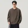 Nova Chegada Outono 2026: Moletom Masculino com Botões e Gola Careca, Caimento Solto, Confortável, Versátil, Casual, Tendência, Fashion, Básico, Popular
