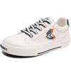 Sapatos brancos estilo academia de lona femininos, outono 2022, novo design de orelha de trigo, bloco de cores, Mori, cabeça de manga, sapatos casuais de prancha