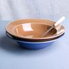 Tazón de cerámica creativo, tazón para el hogar, tazón para sopa, tazón para verduras, plato para sopa de fideos, plato para ensalada, tazón para refrigerios, tazón de red roja, tazón de color sólido