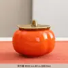 Todo va Bien Regalo de Boda y Festival de Primavera Sellado Creativo Recipiente para Té, Tarro de Dulces de Caqui Cerámico