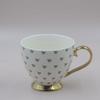 Juego de Taza de Café y Taza de Té de Flores con Borde Dorado de Estilo Europeo, Taza para Té de la Tarde para Hotel Oficina, Taza, Lujo Ligero