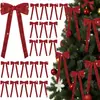 Adorno Navideño de Lazo con Purpurina de 30 cm Adorno Navideño de Lazo Grande Vintage para Decoración de Escaleras y Habitaciones