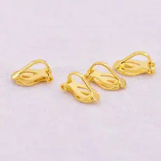 热销铜材质三角夹 diy手工个性饰品配件 无耳洞铜配饰 厂家批发