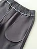 251008001 Calça Casual Masculina de Alfaiataria Tridimensional de Alta Qualidade para Primavera e Outono, Modelo Reto, Versátil, Calça para Trabalho e Dia a Dia