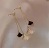 Pendientes Largos con Borlas en Forma de Abanico de Diamantes Completos, Pendientes de Moda Personalizados Estilo Coreano, Pendientes de Nicho Elegantes y Lujosos para Señoras Maduras