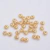 Cuentas de calabaza de color dorado antiguo, cuentas de diamante engarzadas, pulsera DIY, collar, cuentas sueltas con patrón de melón, accesorios de joyería