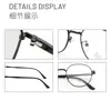 Gafas lisas de metal de alta calidad anti-luz azul para comercio transfronterizo, armazón negro, hace que el rostro parezca más pequeño, armazones de gafas de alta calidad para hombres con miopía